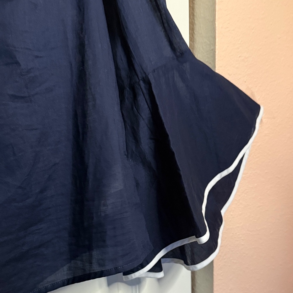 Michael Kors 100% Navy Blouse with Bell Sleeves size M - Picture 5 of 9